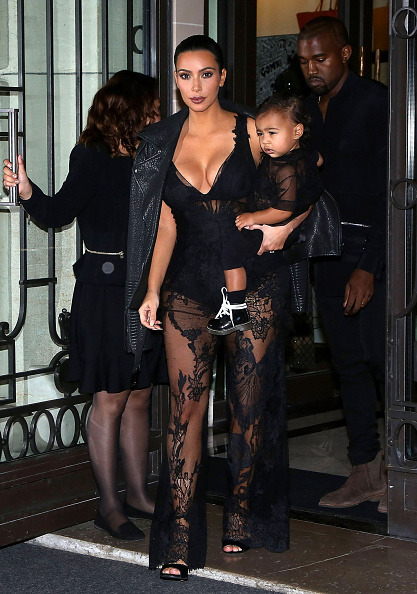 kuwkimye:Kim, Kanye & North leaving their hotel - September 28, 2014