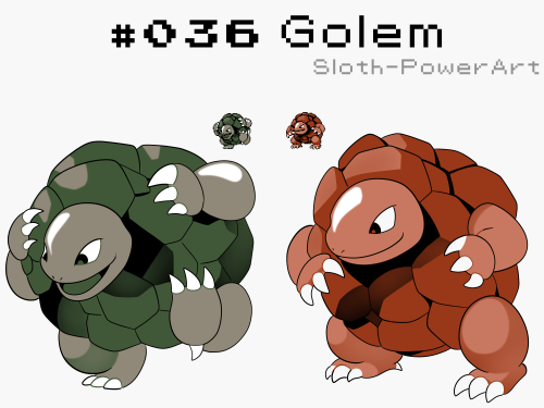  Johto Dex#036 Golem 