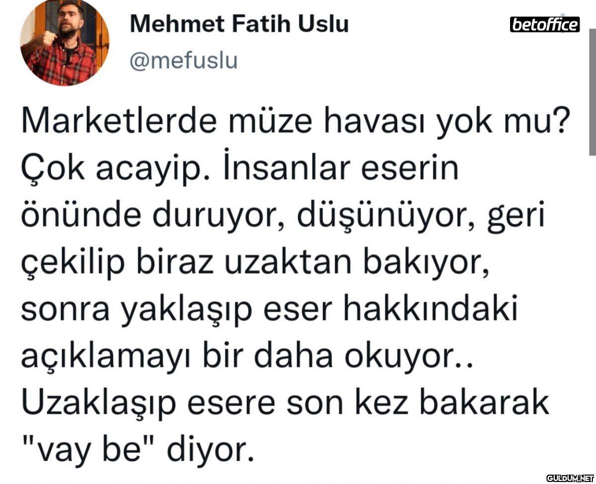 Mehmet Fatih Uslu @mefuslu...