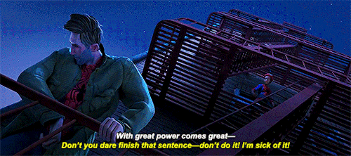 milesgmorales:Into the Spider-Verse + with great power comes great responsibility