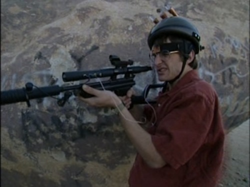 coult0n:Louis Theroux hunting aliens. Louis Theroux’s Weird Weekends, 1998.