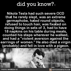 did-you-know:  Nikola Tesla had such severe