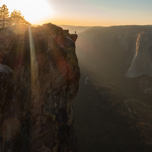 Sometimes I gotta get OUT.Shot of me standing on the precipice at Taft Point, waiting for the sun to