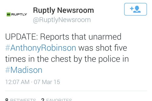 nashvillesocommittee:Unarmed 19 year old, Anthony Robinson shot 5 times in the chest by police in Ma