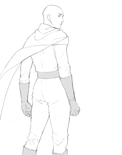 lyndraws:  pose practices turned into saitamas 