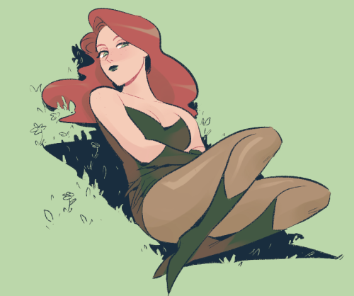 lingualpugilist: a quick poison ivy doodle just because i think she’s really pretty and fun to