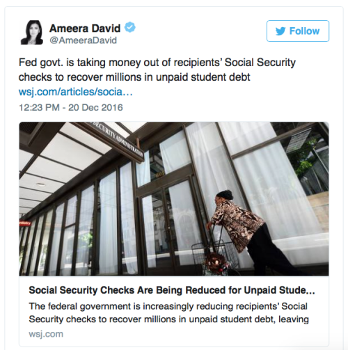 micdotcom: The government is yanking Americans’ retirement checks because of unpaid student de