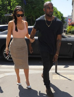 kimkanyekimye:  Kim and Kanye out in Paris