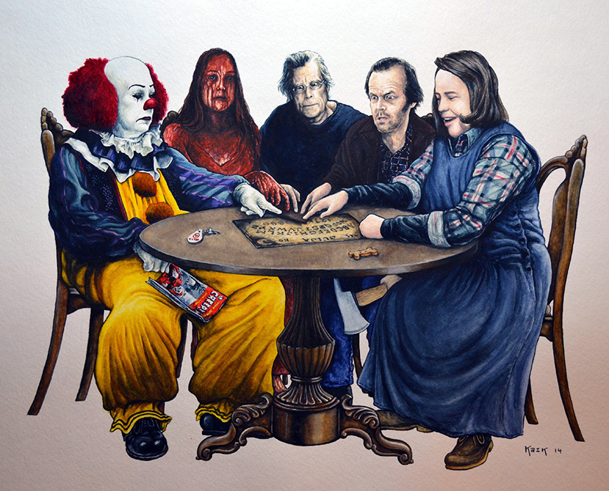 horroroftruant:  Check out this awesome tribute to Stephen King by artist Eugene