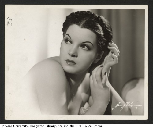 Portraits of female burlesque entertainers, 1925-1946.MS Thr 594Houghton Library, Harvard University