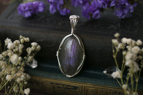 Beautiful purple labradorite pendants in sterling silver handmade by me.Available at my Etsy Shop - 
