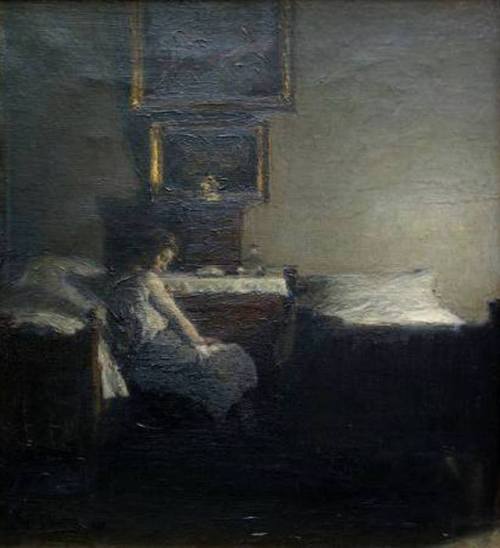 Anna Hammershøi, the Artist&rsquo;s Sister  -   Vilhelm HammershøDanish, 1864-1916oil on canvas