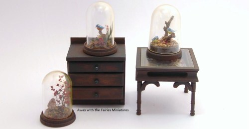 Glass domes (left and centre) compared to plastic domes (right)Away with the Fairies by Laura B