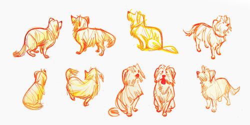 charpng:from life drawin’ class last week! we had dogs come in!!!!!