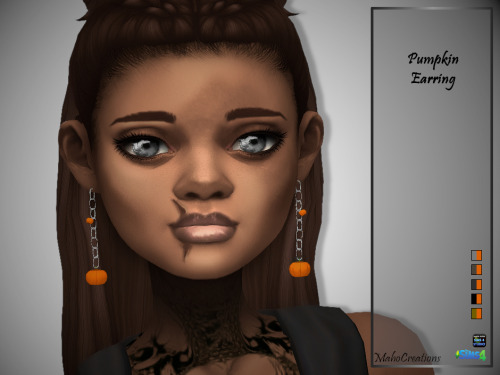 Pumpkin Earring new meshbasegameteen to elderfemale / male5 colorsspecular map Download: SFS / TSR