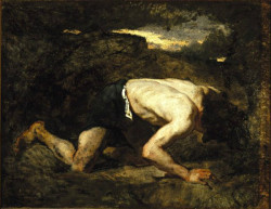 sculppp:   Thomas Couture (1815 – 1879)  The Fugitive, Study for Timon of Athens,1857.