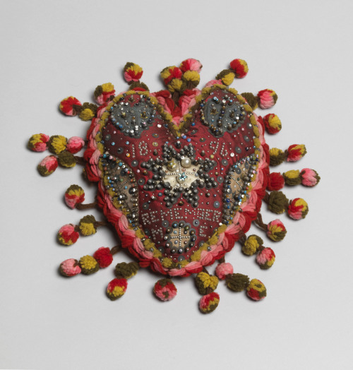 xphaiea:   British Folk Art | Heart Pincushion. Artist Unknown. Beamish, The Living Museum of the No