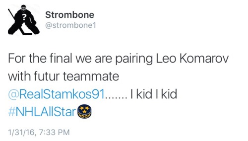 liveinfurry:  Roberto Luongo’s tweets from the 2016 NHL All-Star Weekend.