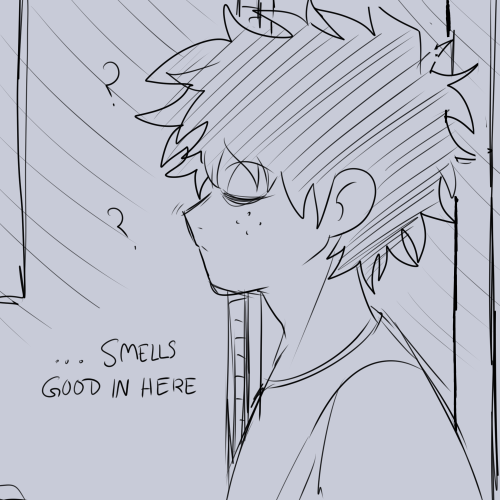 didodri: katsuki was staying in deku’s roomno sleep