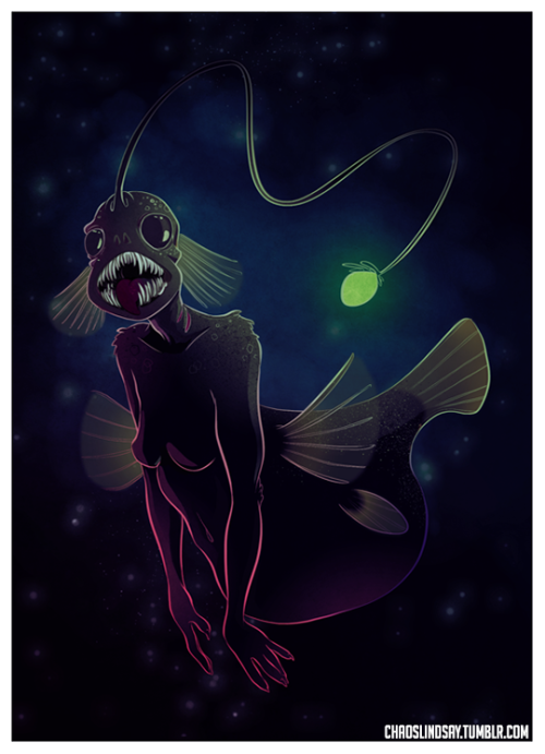 chaoslindsay:I haven’t really had time to draw anything new for Mermay, but here’s a anglerfish merm