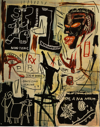 Melting Point of Ice, Jean-Michel Basquiat, 1984, Jean-Michel BasquiatMedium: acrylic,crayon,canvashttps://www.wikiart.org/en/jean-michel-basquiat/melting-point-of-ice #americanart#jeanmichelbasquiat#basquiat#neoexpressionism#streetart