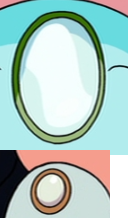 Speaking of the pilot, interestingly while the ‘seams’ on the gems in the series are just a lighter color of the gems’ color, in the pilot they looked more…metallic. They kinda seem to specifically begold for Steven and Garnet (not sure