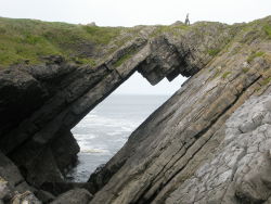 jayxenos:  Devil’s Bridge, Worm’s Head island, Rhossili, Wales by Deborah Smith