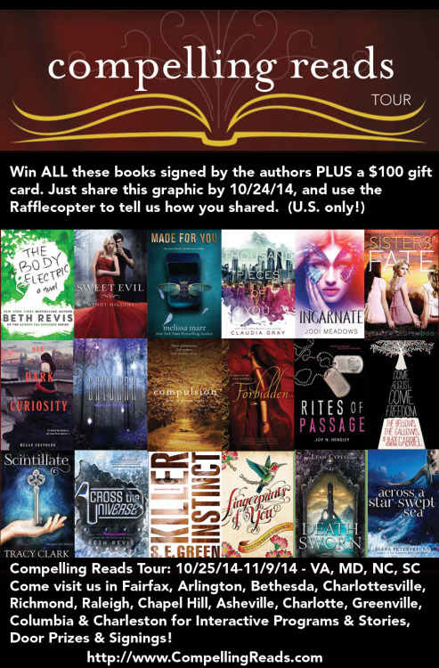 Win 16 books plus $100 gift card – share to enter.
Books by Gigi Amateau, Martina Boone, Tracy Clark, Leah Cypess, Claudia Gray, S.E. Green, Joy N. Hensley, Wendy Higgins, Kimberley Griffiths Little, Kristen-Paige Madonia, Melissa Marr, Jodi Meadows,...