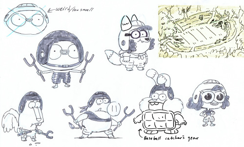 chrishoughtonart: A bunch of concept drawings/thumbnails for “Barkball”