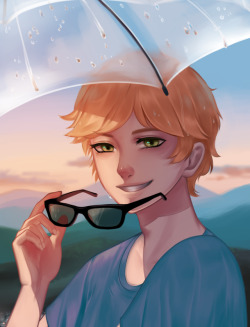 oyuin:  after the rainphew, finished the last piece of the mini series;;; adrien + hiking mountain trails after an evening rainfallother pieces in the series: temperate summers, light showers, spring breeze