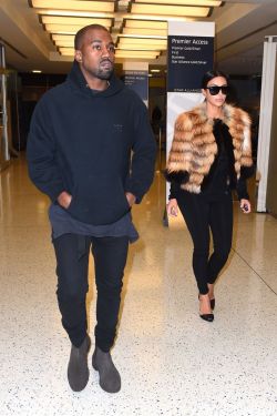 kuwkimye:  Kim &amp; Kanye at JFK airport - January 9, 2015