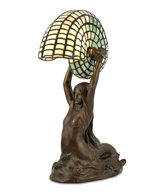 TIFFANY STUDIOS NAUTILUS DESK LAMP Circa 1905
