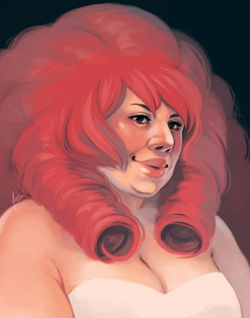 Patreon portrait of Rose Quartz for this month! She&rsquo;s so beautiful.Become a patron to help cho