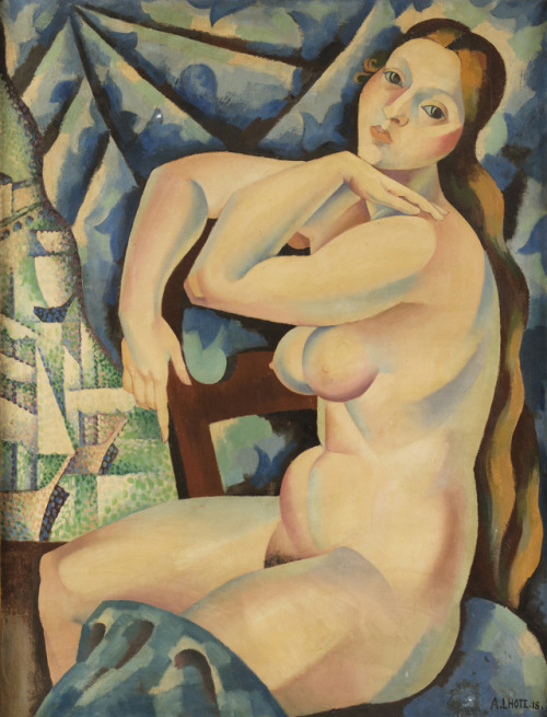 sylvainbuffet:André LHOTE (Bordeaux 1885- Paris 1962) - Nu assis, 1918 