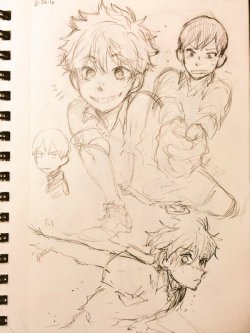 rochichan:  haikyuu scribbles i did as a