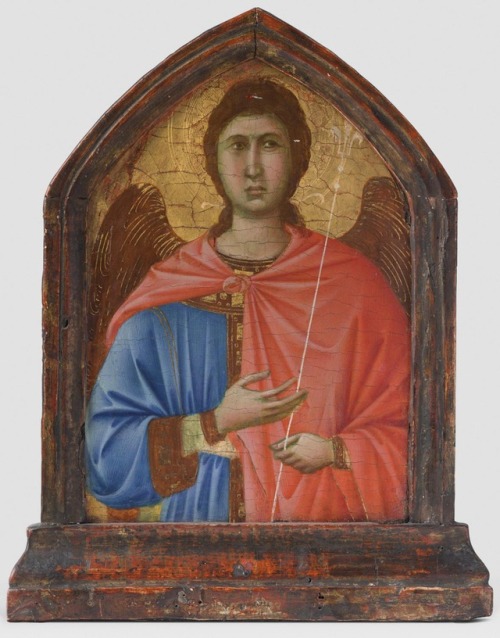 Ángel obra del taller de Duccio di Buoninsegna, 1311.