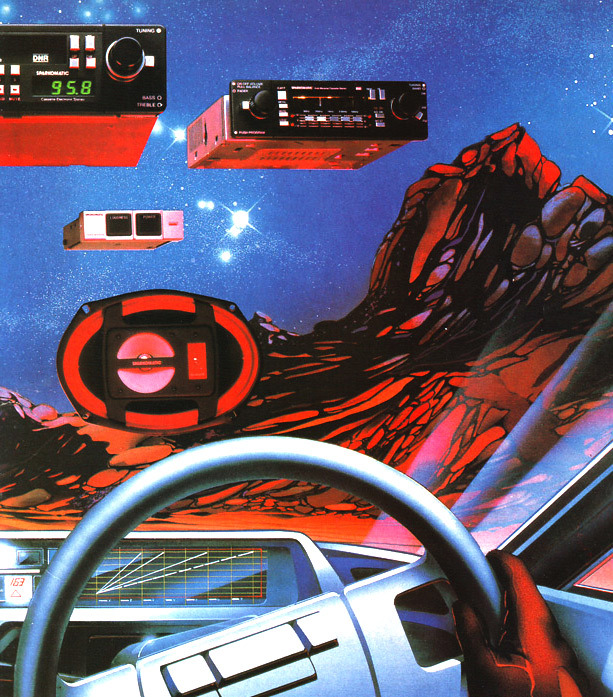 80s-90s-stuff:  80s Sparkomatic car sound system
