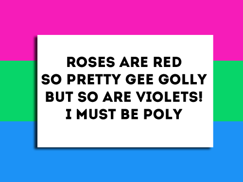 rnychemicalromance:a few valentine’s day poems about discovering your sexuality ♥ Violets are blue, 