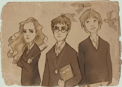 otterandterrier:  i-have-too-many-fandoms:  Awesome fan art  And yet you don’t seem to appreciate it, since I don’t see the artist’s name anywhere. Harry Potter Through the Years by Ninidu Always. Credit. The. Artists. 