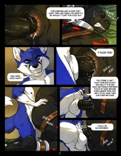 bigmusclefurry:  Title: Black and Blue (Pages 7 to 13) Artist: WFA Source: Page 7 Page 8 Page 9 Page 10 Page 11 Page 12 Page 13 Her Twitter Her FA page Support her Patreon