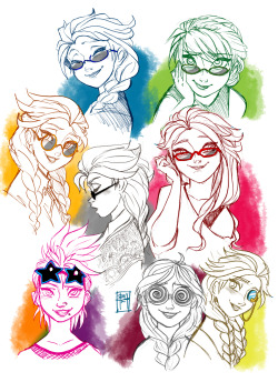 b4tekt:  some doodle about glasses and Elsa