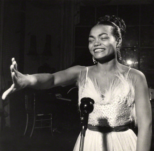 twixnmix: Eartha Kitt and orchestra leader Frank Weir at Churchill’s Club in London, 1951. Pho