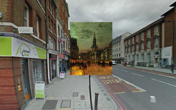 cjwho:  18th-century London paintings meet Google Street View by shystone | via In