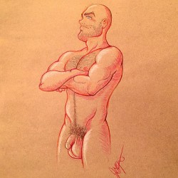 therealanti-heroes:Recently came across my drawings from when #JoeZaso modeled. #GayArt #LifeDrawing