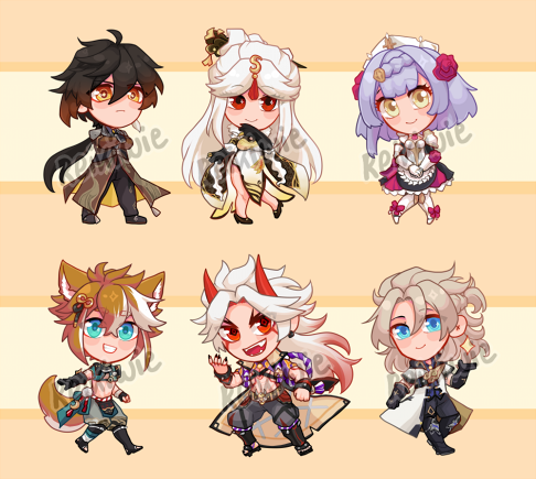 ♡ Genshin Impact Charms pre-order !!  ♡ maybe I’ll add some characters later!