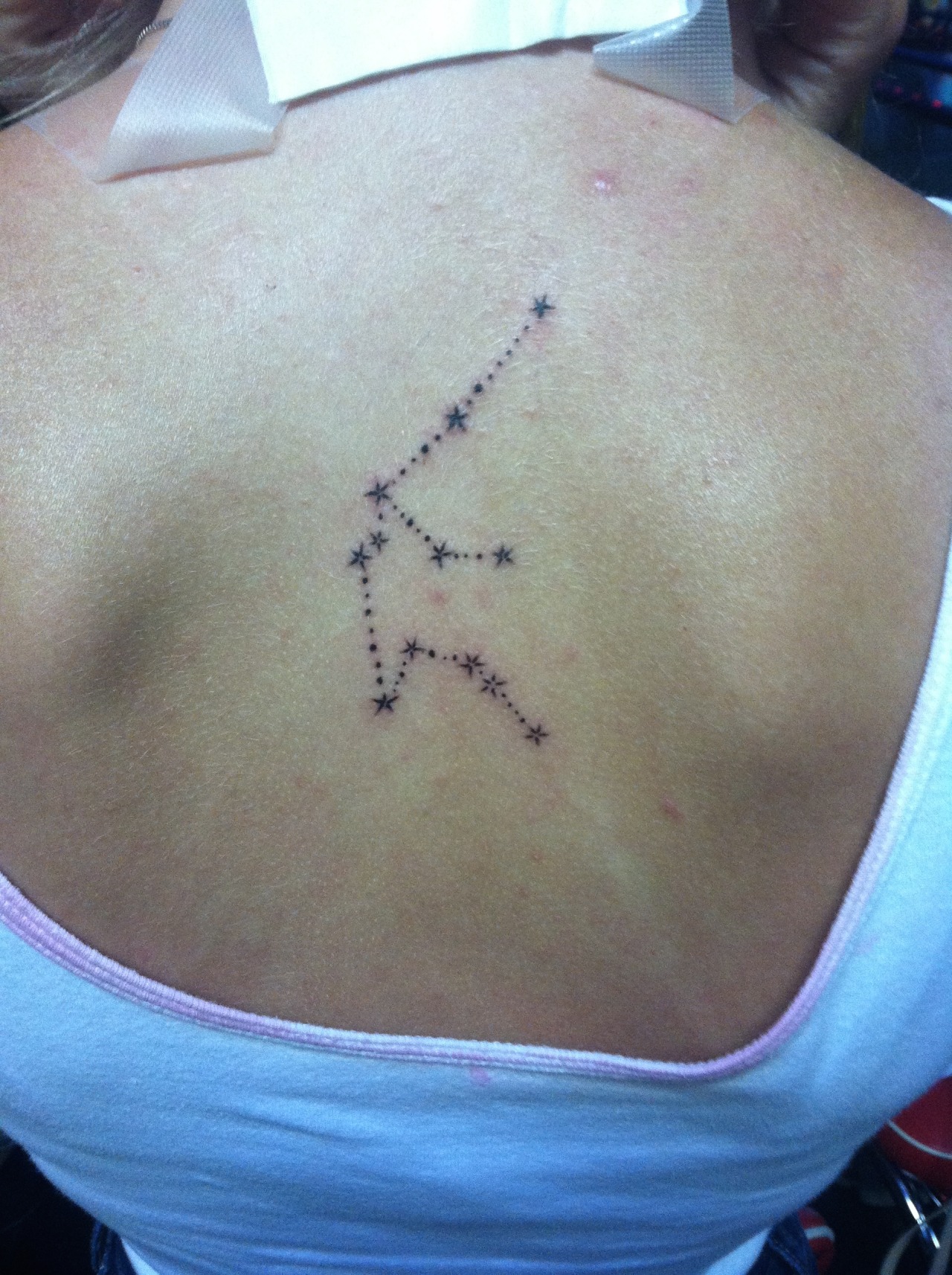 Scorpius constellation tattoo done on the wrist,