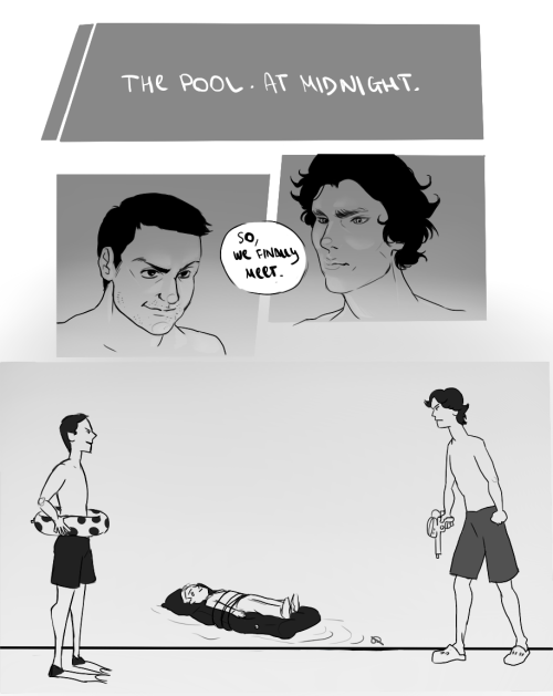 greeneyedblackwolf:The pool. At midnight.