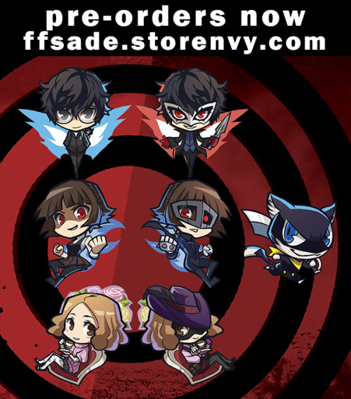 Double-sided Persona 5 charm pre-orders open!  This is set 1. Set 2 will be coming out tonight! http