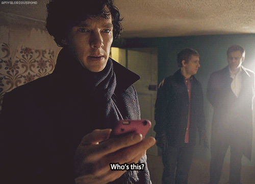 ∞ Scenes of Sherlock I-I’m not crying. I’m typing, and this stupid bitch is r