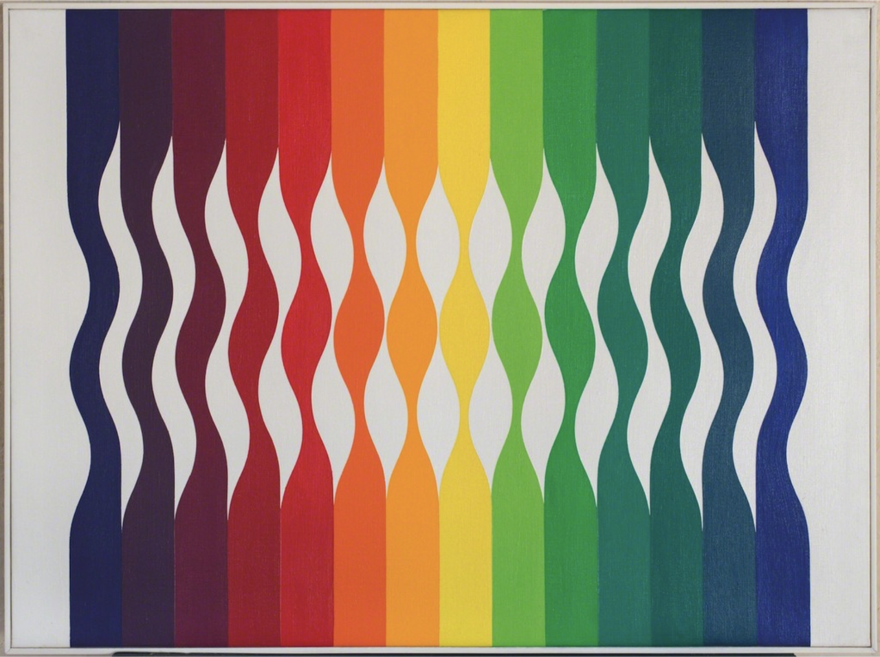 spacecamp1: Julio Le Parc, Ondes 149, 1974, Acrylic on canvas